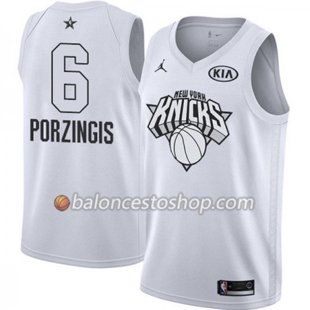 Camiseta Hombre NBA New York Knicks Kristaps Porzingis 6 2018 All-Star Jordan Brand Blanco Swingman Camiseta Hombre NBA New York Knicks Kristaps Porzingis 6 2018 All-Star Jordan Brand Blanco Swingman